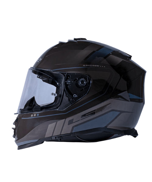 LS2 FF800 Storm II Fist Black Grey Gloss Helmet LazyAssBikers