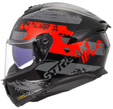 LS2 Stream II Noisy Red Black Gloss (D Ring) Helmet