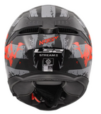 LS2 Stream II Noisy Red Black Gloss (D Ring) Helmet