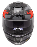 LS2 Stream II Noisy Red Black Gloss (D Ring) Helmet