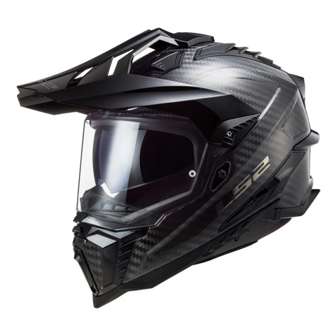 LS2 MX701 Explorer Carbon Adventure Solid Black Gloss Helmet