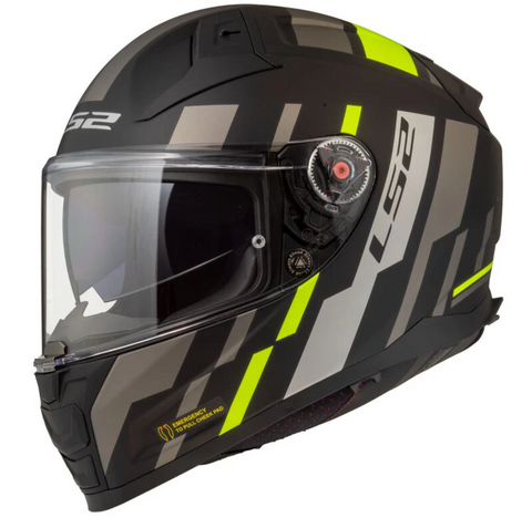 LS2 FF811 Vector II Tron Matt Black HiViz Yellow